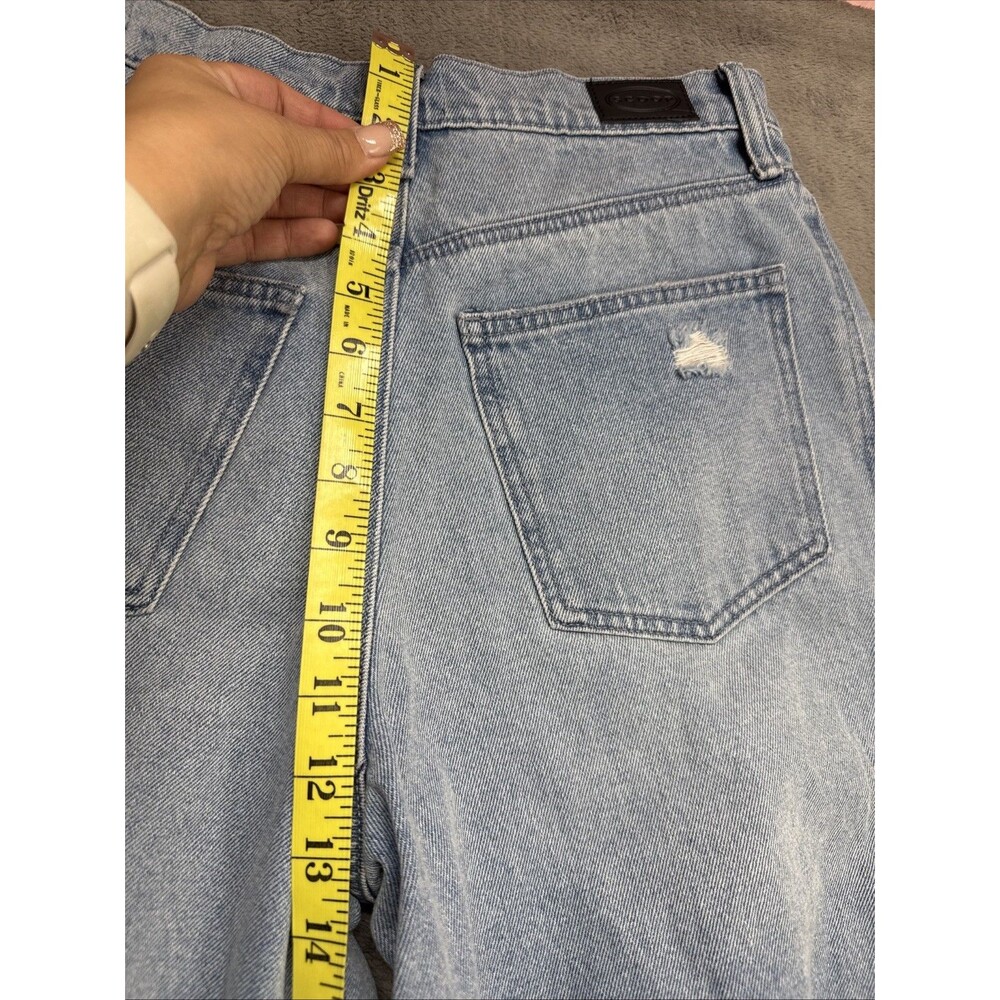 Scoop High Rise Barrel Ankle Jeans Womens Size 8 Distressed Light Wash NWT - Picture 7 of 9